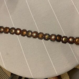 Elegant Brown and Gold Women's Jewelry Belt